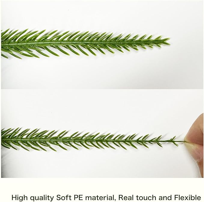 Christmas Wreaths for Front Door 24 Inch Norfolk Pine Wreath for All Seasons Artificial Green Wreath Holiday Decoration for Indoor Outdoor Home Decor