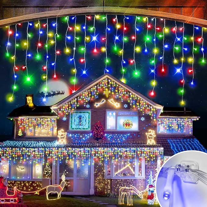 164FT Christmas Lights Outdoor Decorations 1512LED Fairy String Light 12 Lighting Modes with Timer Memory Waterproof Christmas Light for Yard Roof Party Holiday Wedding Garden Decor