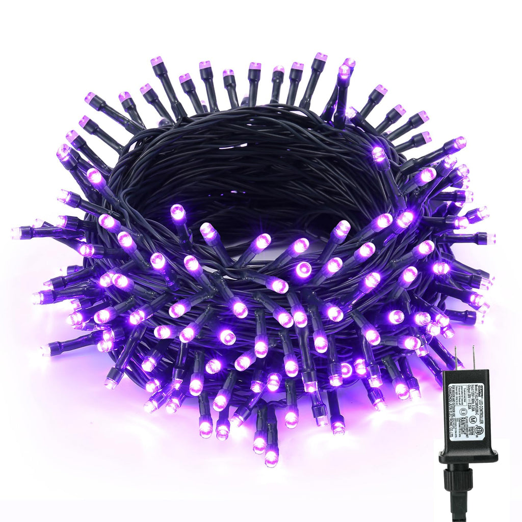 BrizLabs Purple Halloween Lights, 78.74ft 240 LED String Lights with Timer, Plug in Halloween Purple Mini Light Connectable, Outdoor Waterproof Tree Light for Indoor Outside Decor