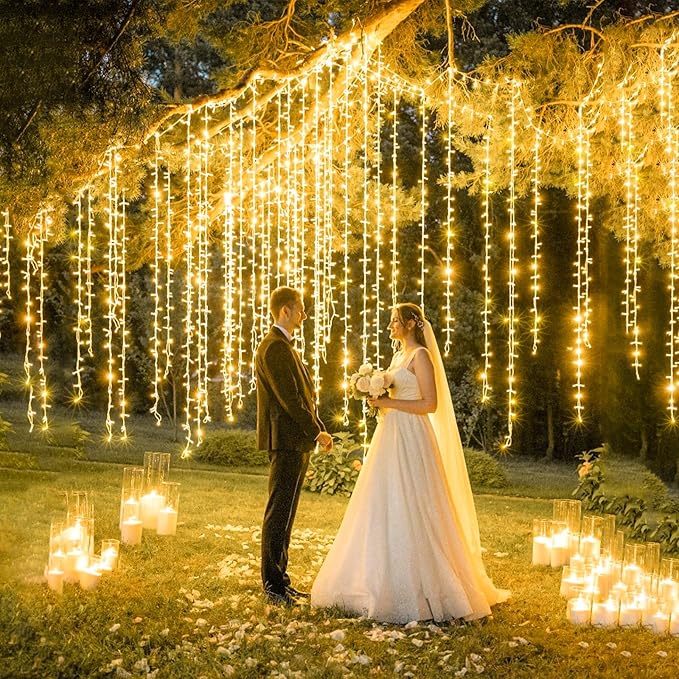 200 LED Christmas Lights Outdoor Indoor 66ft Connectable Twinkle Fairy String Lights 8 Modes Clear Wire, Plug in Warm White Christmas Lights Outdoor Waterproof for Bedroom Xmas Tree Decorations