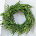 26" Cedar Norfolk Pine Wreath Realistic Christmas Door Wreath for Windows Porches Walls Indoor Outdoor Christmas Decorations Home Decor