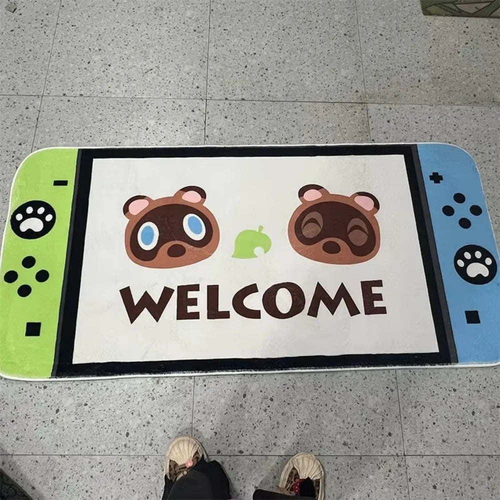 VIKAMA Game Controller Shaped Rug Cartoon Plush Bedroom Children's Room Play Area Decorative Floor Mat Home Decor
