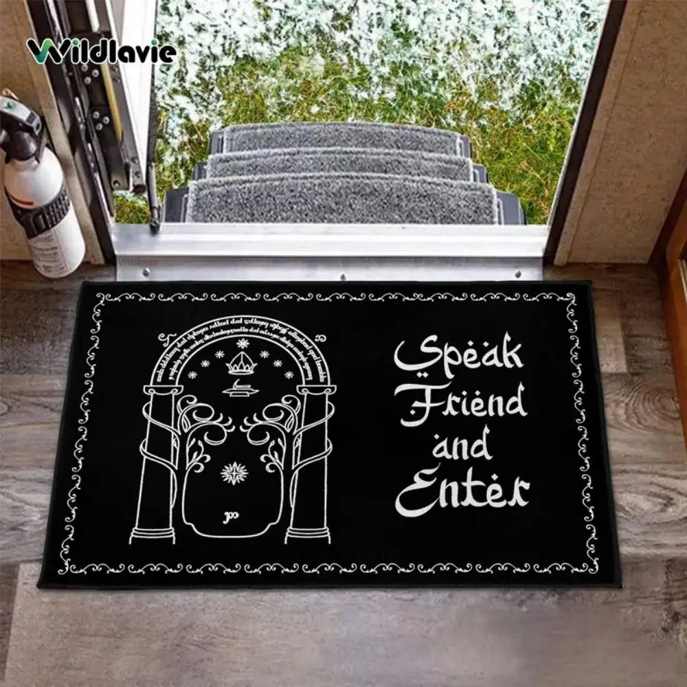 VIKAMA Lord of the Rings Themed Doormat Hobbit Archway Durable Non-Slip Entrance Mat Hallway Doormat Bathroom Rug Home Decor
