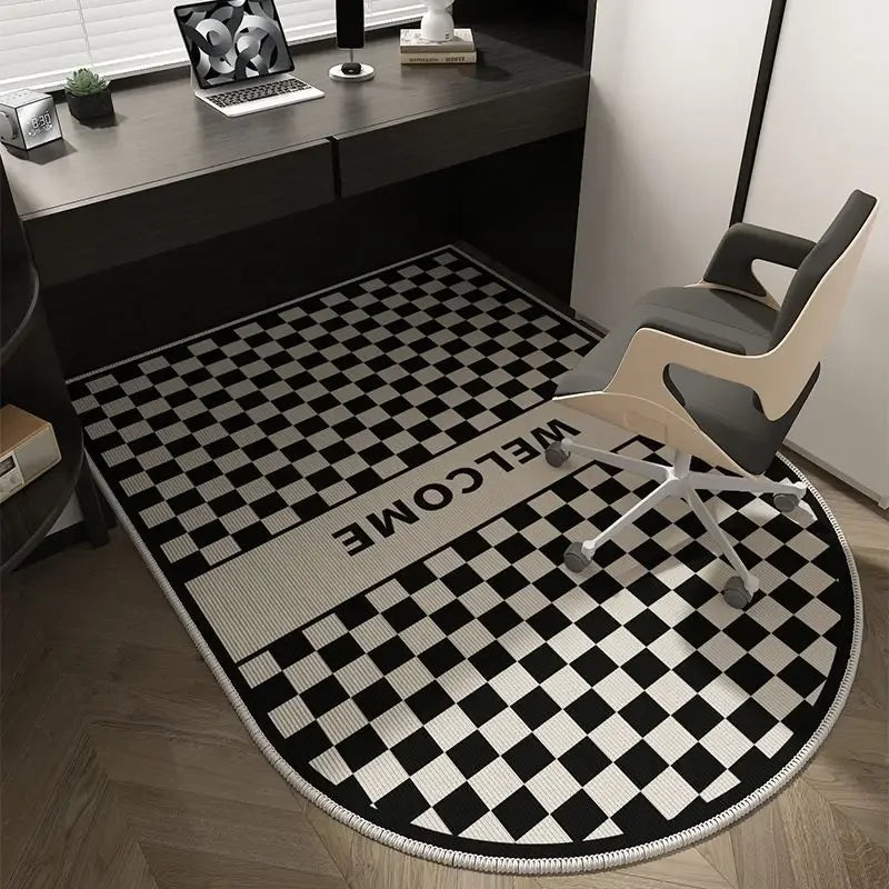 VIKAMA Computer Chair Floor Mat Luxury Office Computer Swivel Chair Floor Mat Bedroom Dresser Carpet Home Decor Hall Door Carpet