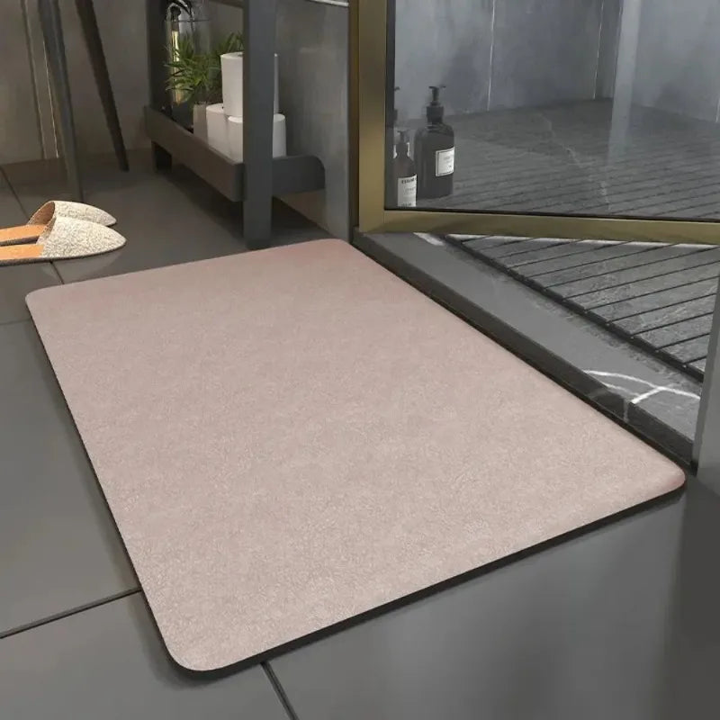 Summer Simple Solid Colour Diatomite Floor Mat Non-Slip Kitchen Entrance Bathroom Bathroom Carpet Home Decoration