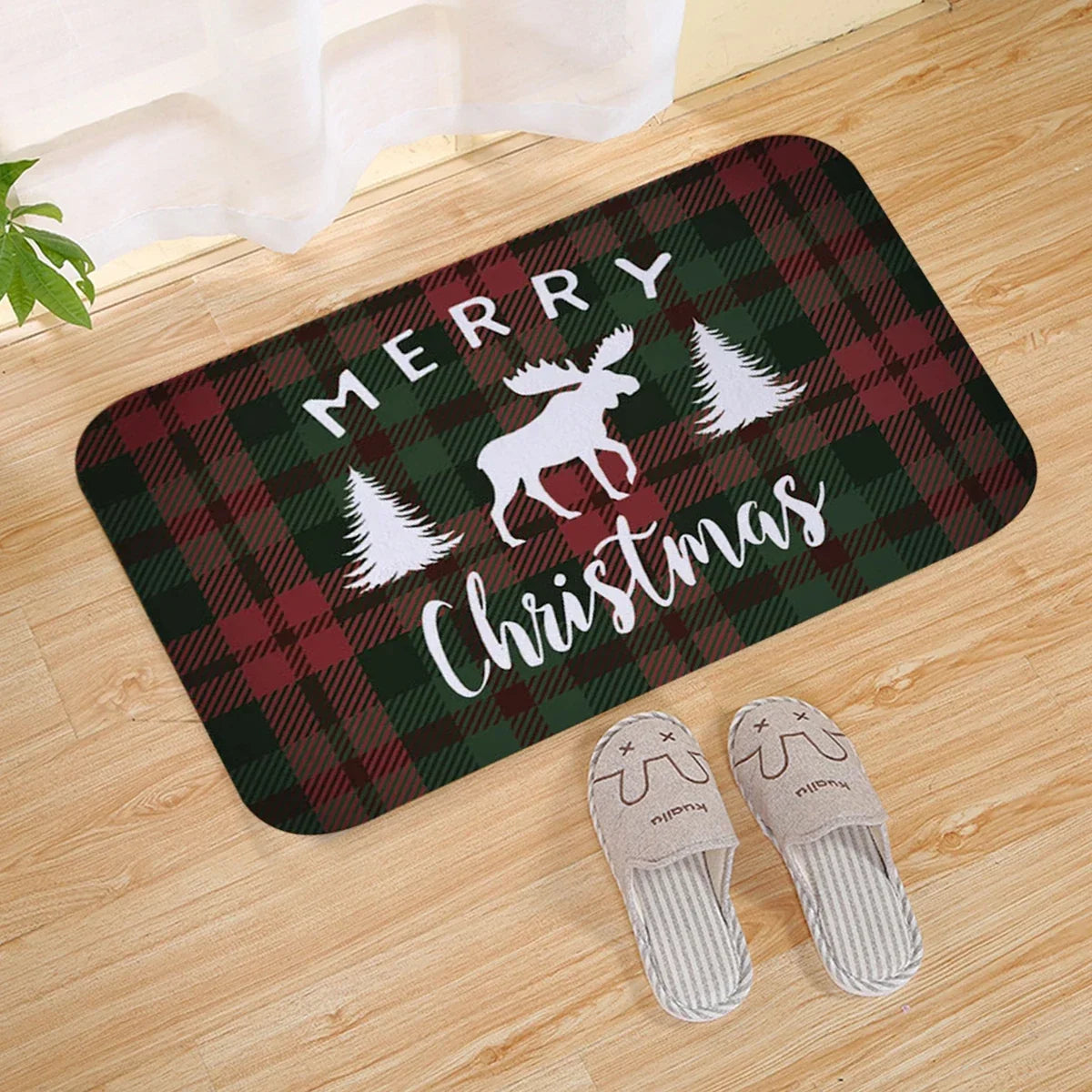 Christmas Door Mat Santa Claus Outdoor Carpet Merry Christmas Decorations For Home 2025 Navidad Xmas Ornament New Year 2026