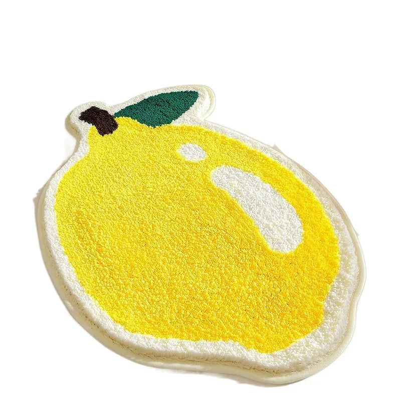 VIKAMA Little Fresh Fruit Special Imitation Cashmere Carpet Warm Machine Washable Bathroom Door Carpet Porch Mat Home Decor