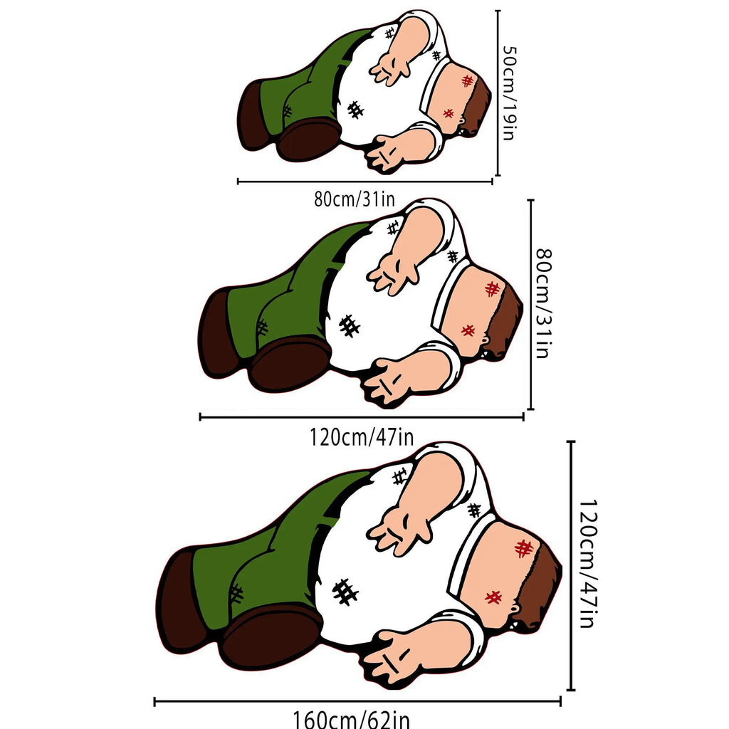 VIKAMA Cartoon Human Pattern Bedroom Carpet Living Room Decorative Carpet Bedside Floor Mat Waterproof Home Decor
